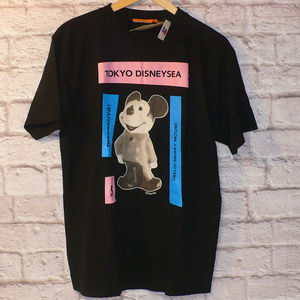 Tokyo Disney Sea Black Mickey Mouse T-Shirt Tee